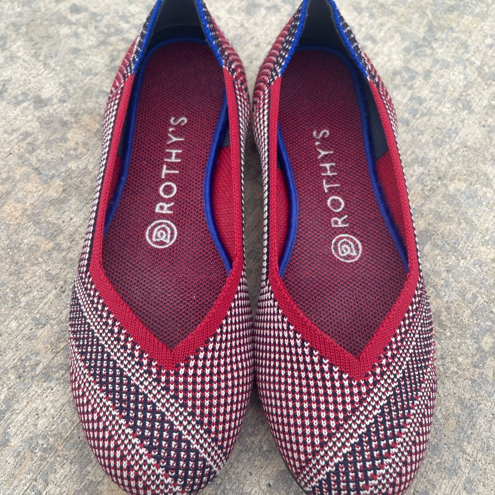 Rothy's Mirror Stripe Flats size 7